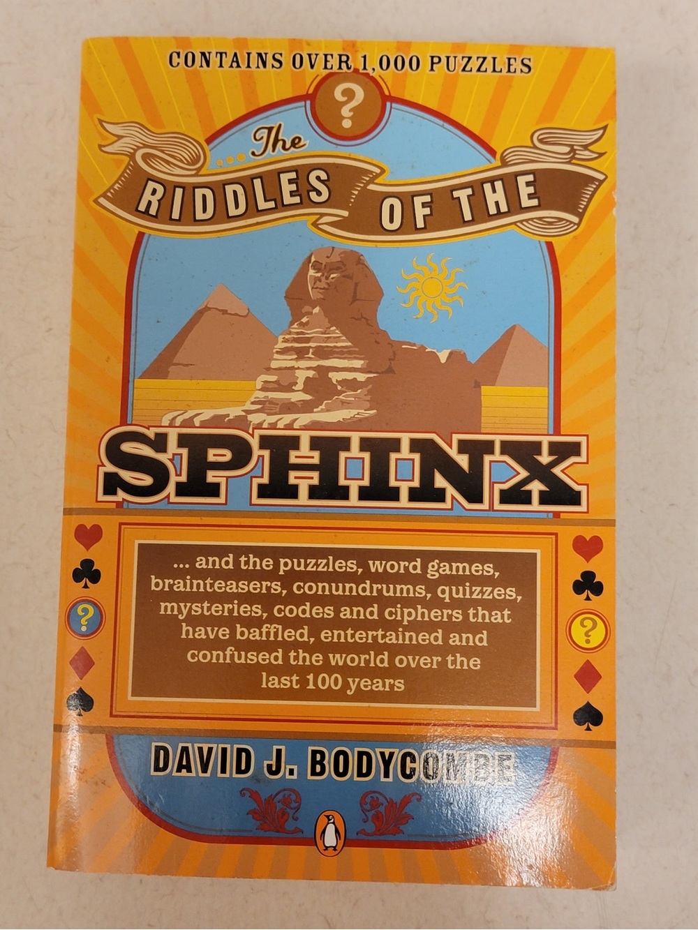 David J. Bodycombe The Riddles of the Sphinx Puzzle Book - Orange